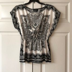 Black and white Paisley dress shirt